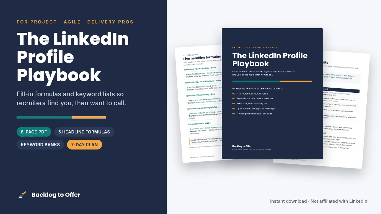 The LinkedIn Profile Playbook cover and inside pages
